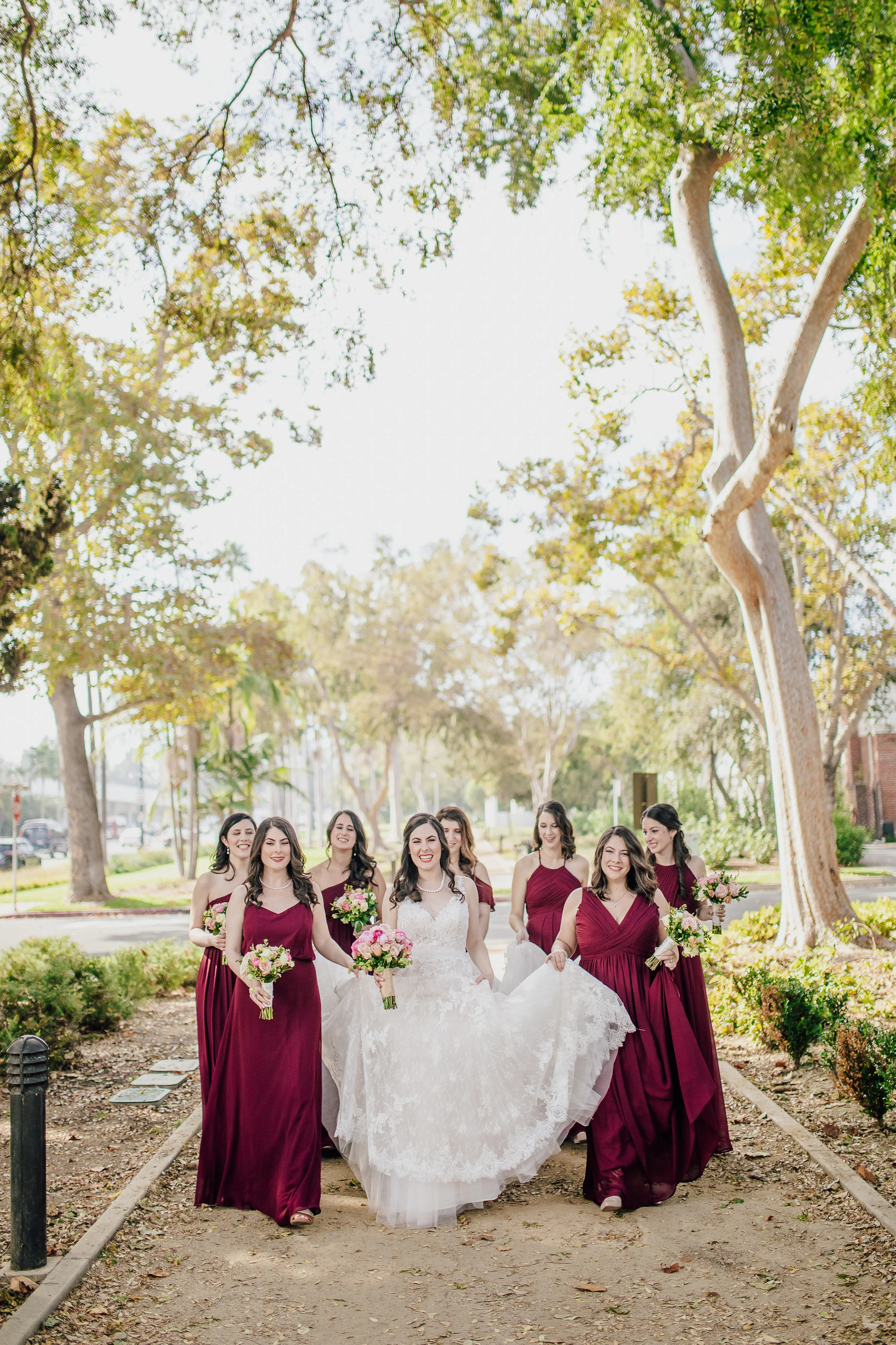 bridesmaid makeup burgundy dress Burgundy Maxi Dress