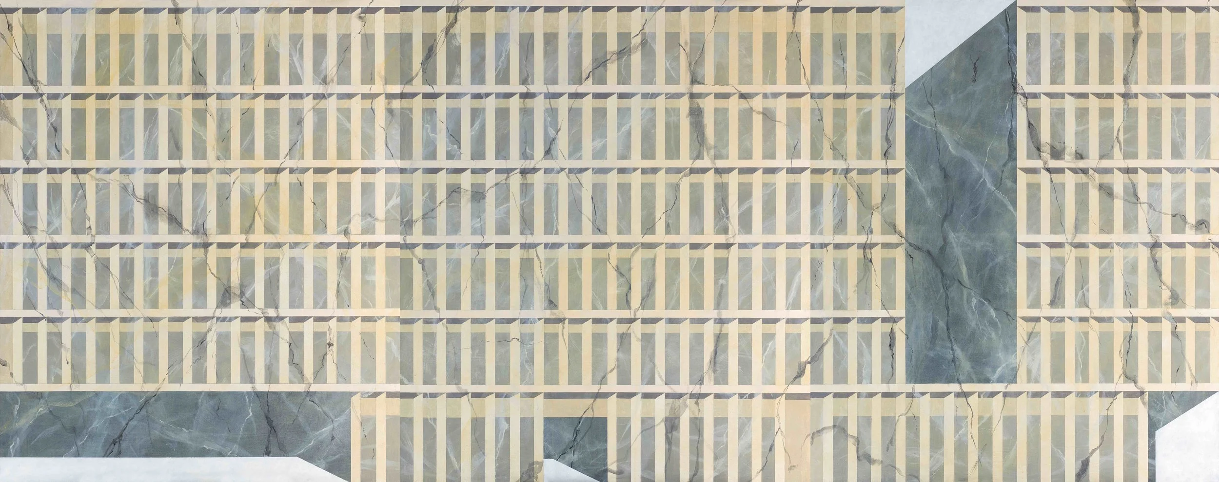 Bobrowiecka 8, 330 x130cm, Acrylic on Canvas, 2018
