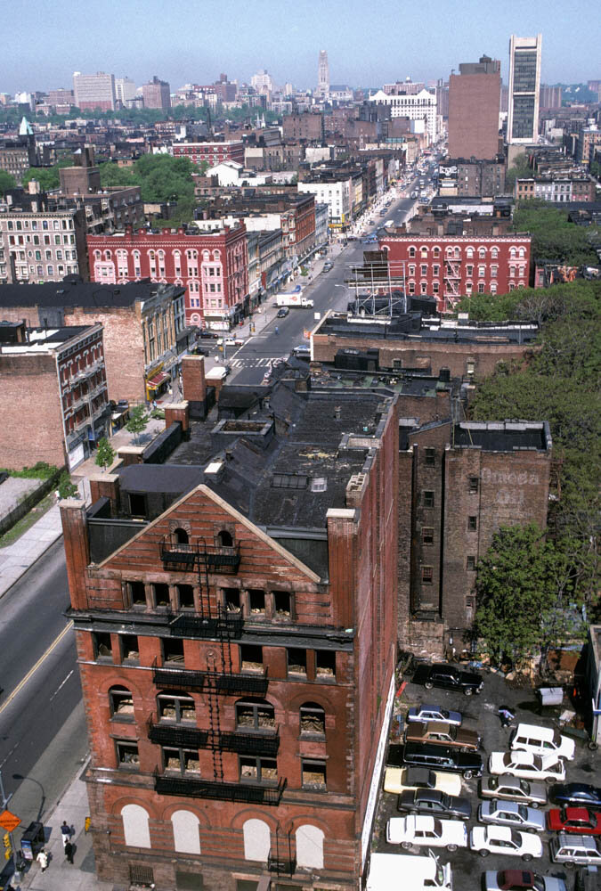 View West along E. 125th St. from Park Ave., Harlem, 1989