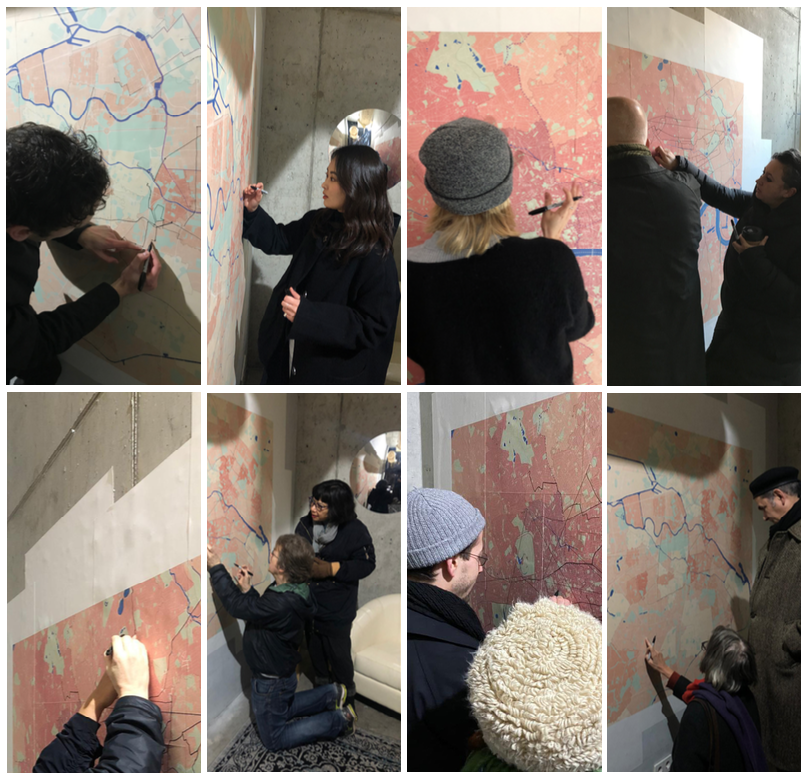Opening night at die Raum gallery, December 2019