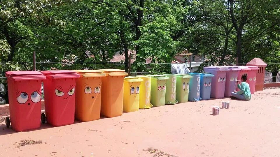 rainbow thoughts, intervention for public garden in Lisbon, 2017