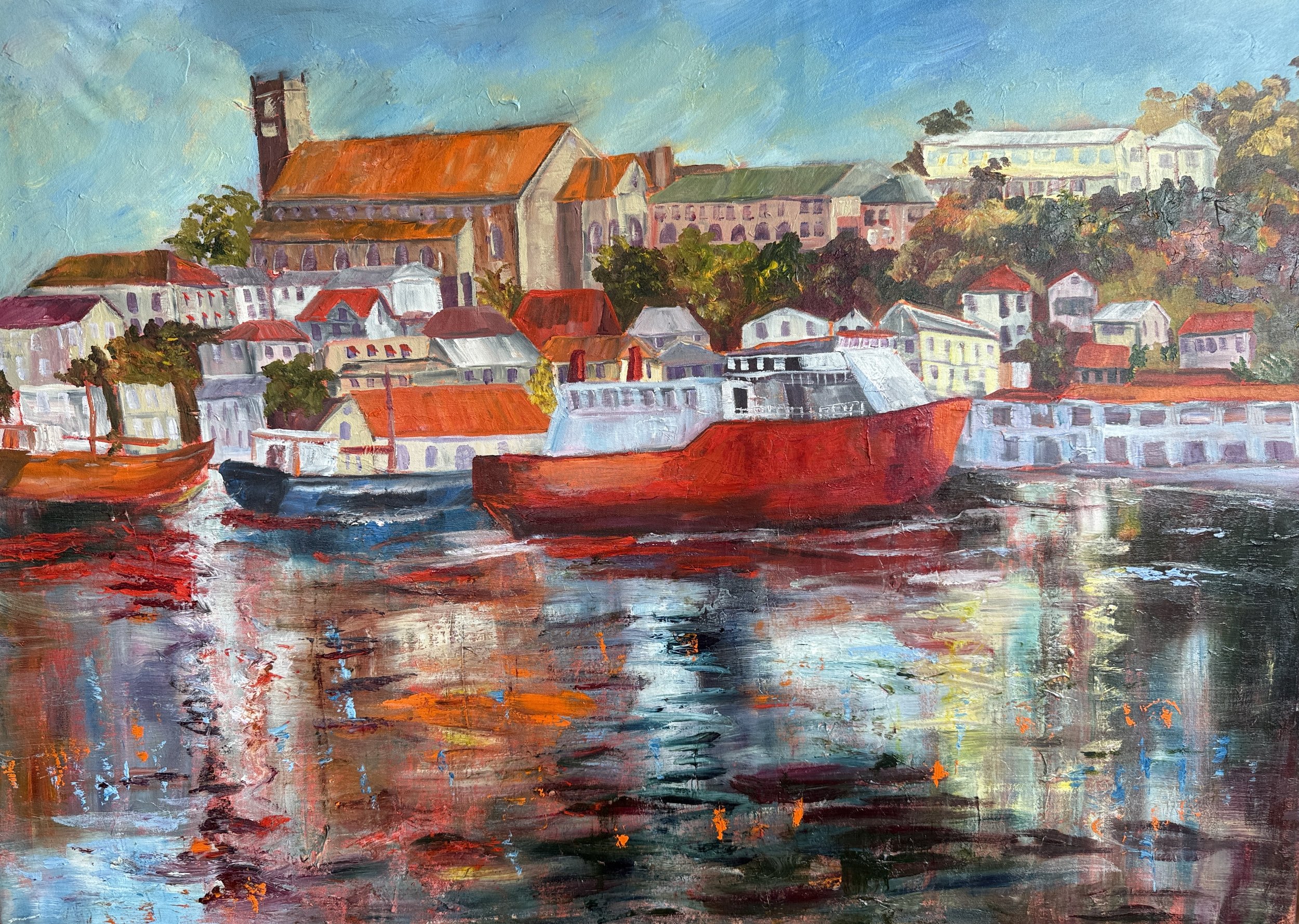 Susan Mains Carenage 32" x 46" Acrylic 2026.JPG