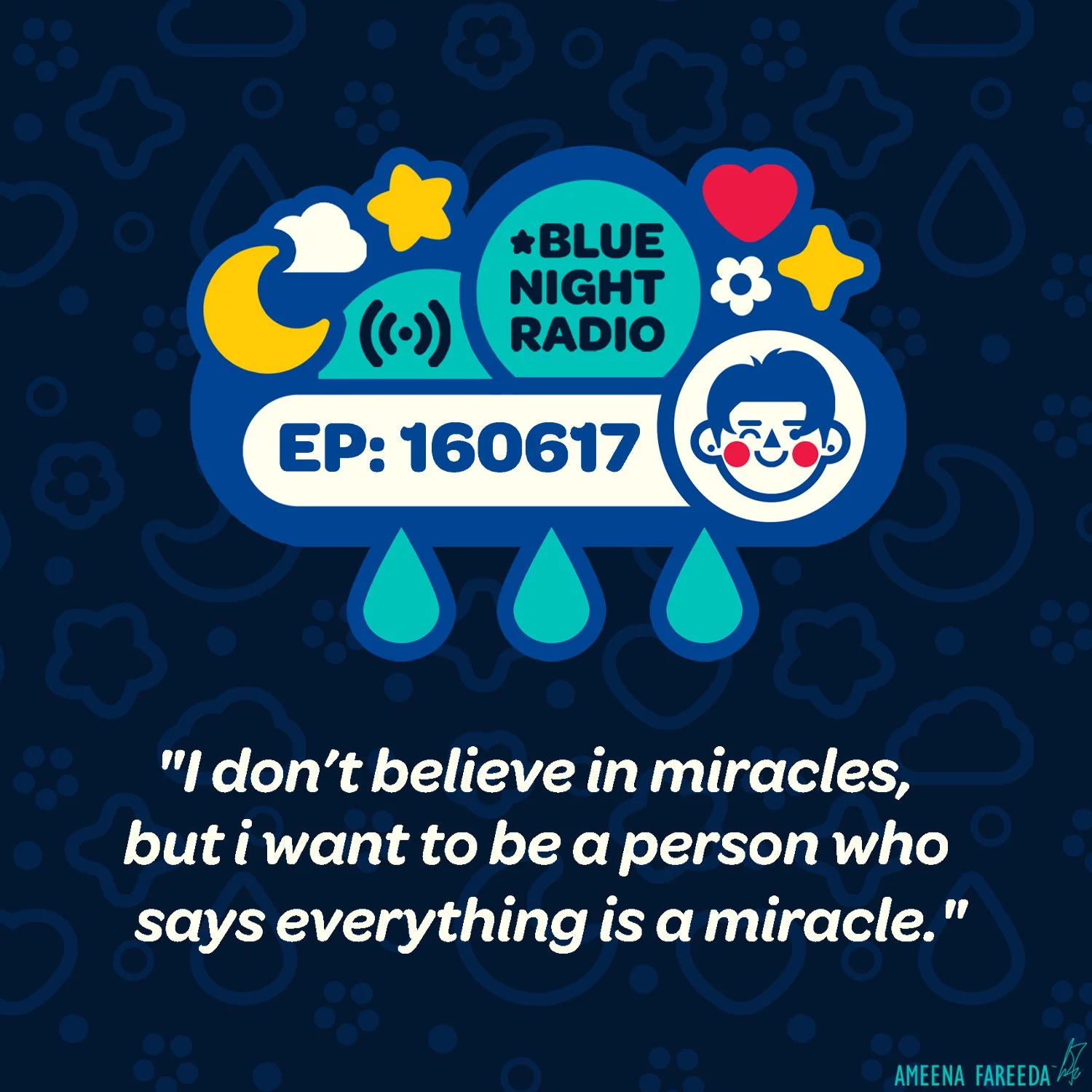 Blue Night Radio Ameena Fareeda Art