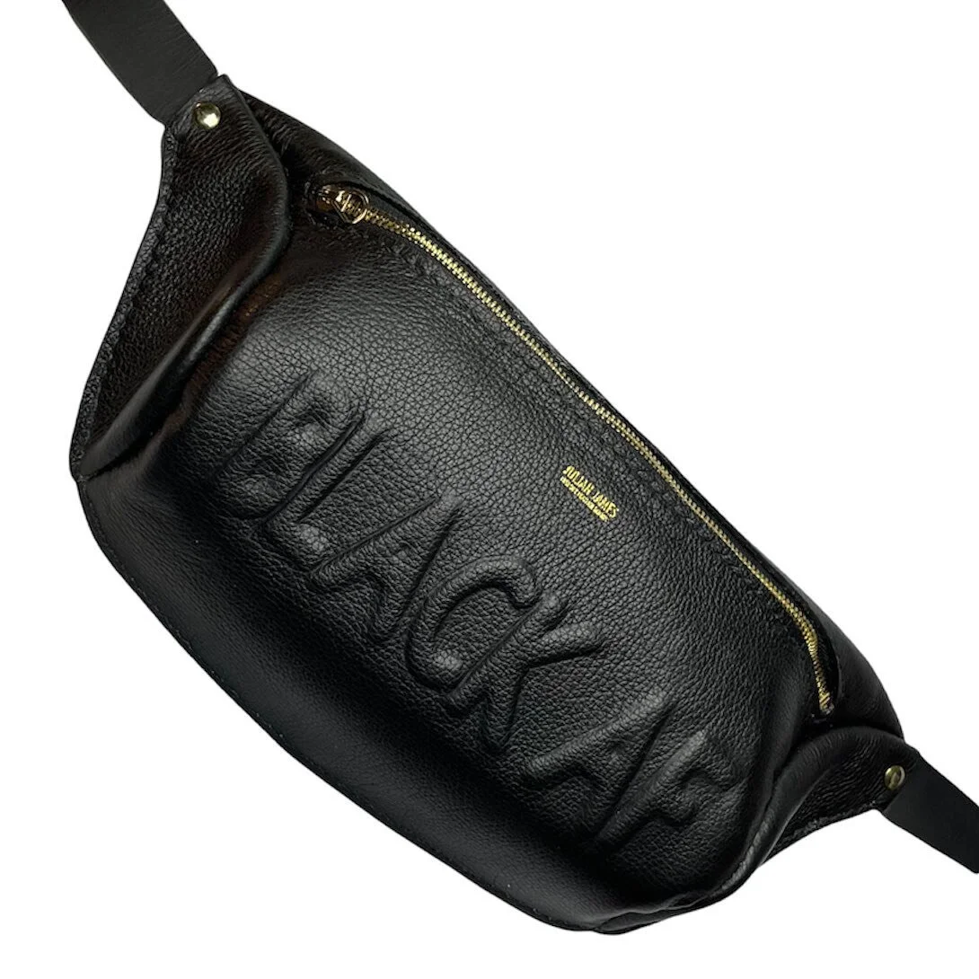 The 1/1 Black AF crossbody pack is live!! Head over to TheJ2Co.com to pick this bag up!! Only $350!! #Blackluxury #Imworkingtobeyourfavdesigner #Blackleathersmith #leathergoods #handcrafted #Blackdesigner