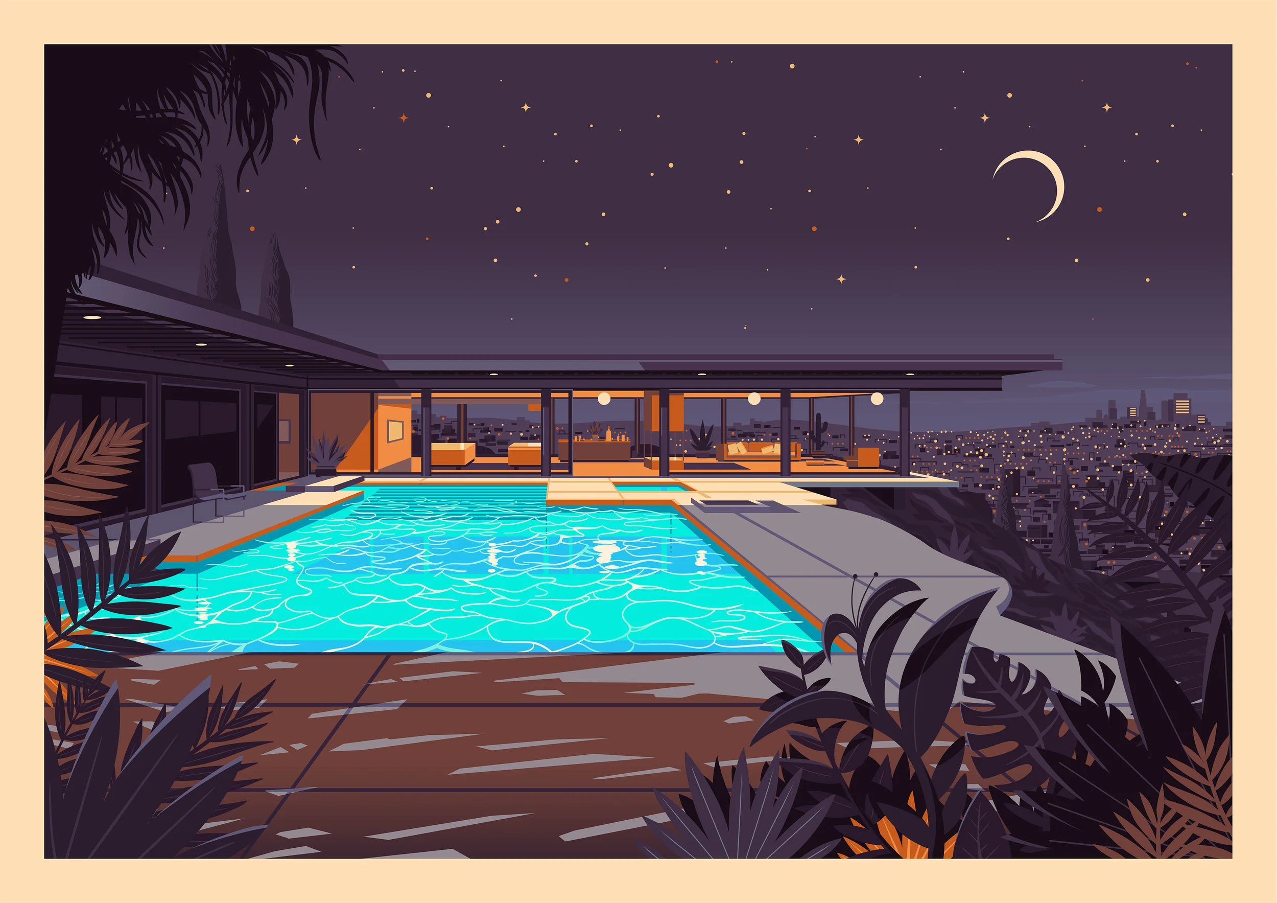 Stahl House at Night