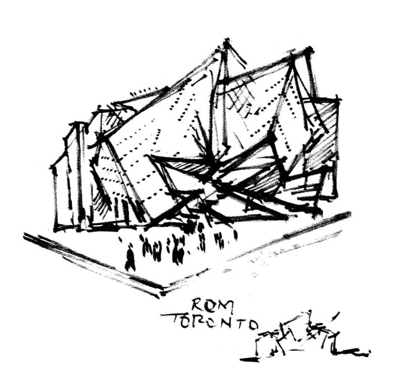 Daniel Libeskind - ROM Napkin Sketch - Retrieved from https://bit.ly/2bLgxGv