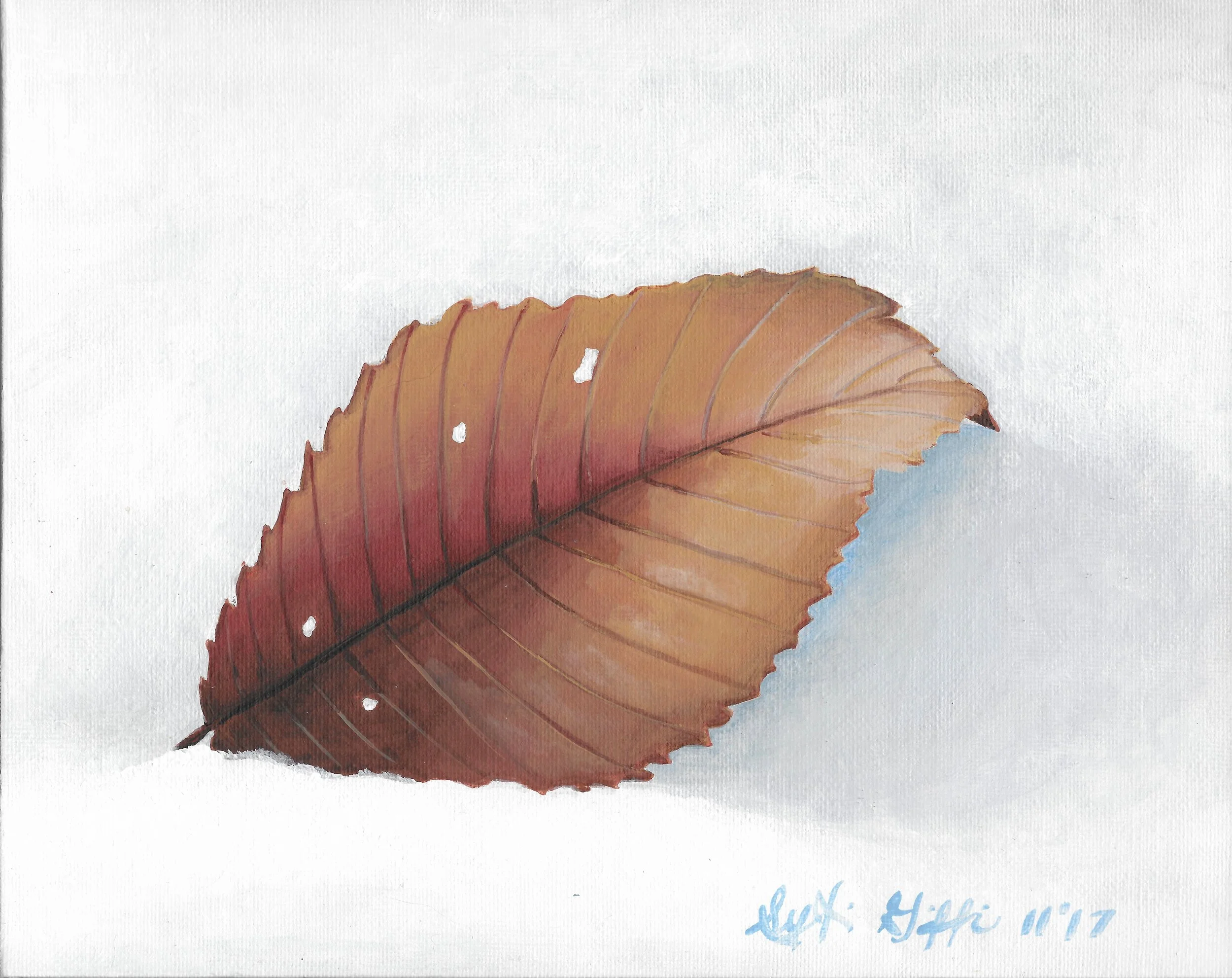 Leaf in Snow