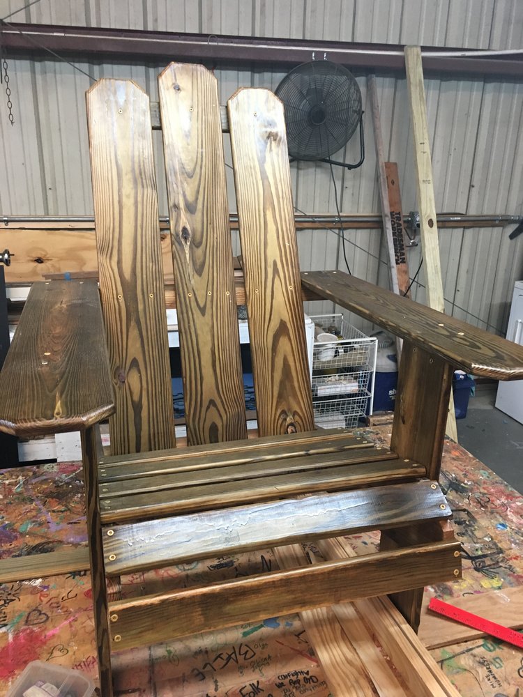 Stained Or Painted Adirondack Chair Project Lift