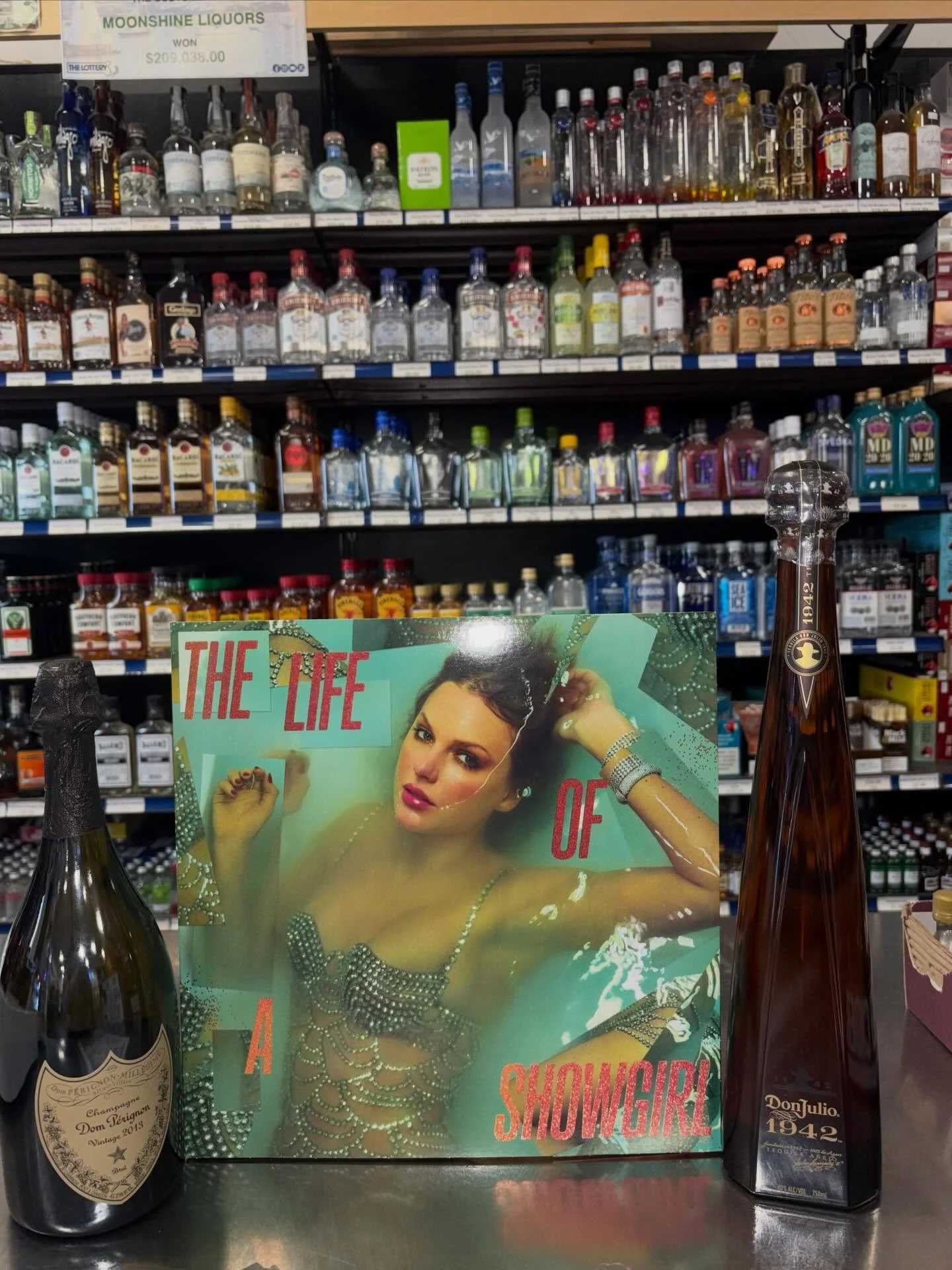 Keeping it simple &mdash; Life of a Showgirl + a good drink.

#MoonshineLiquors #VinylVibes #DrinkLocal #WeekendReady #NowSpinning