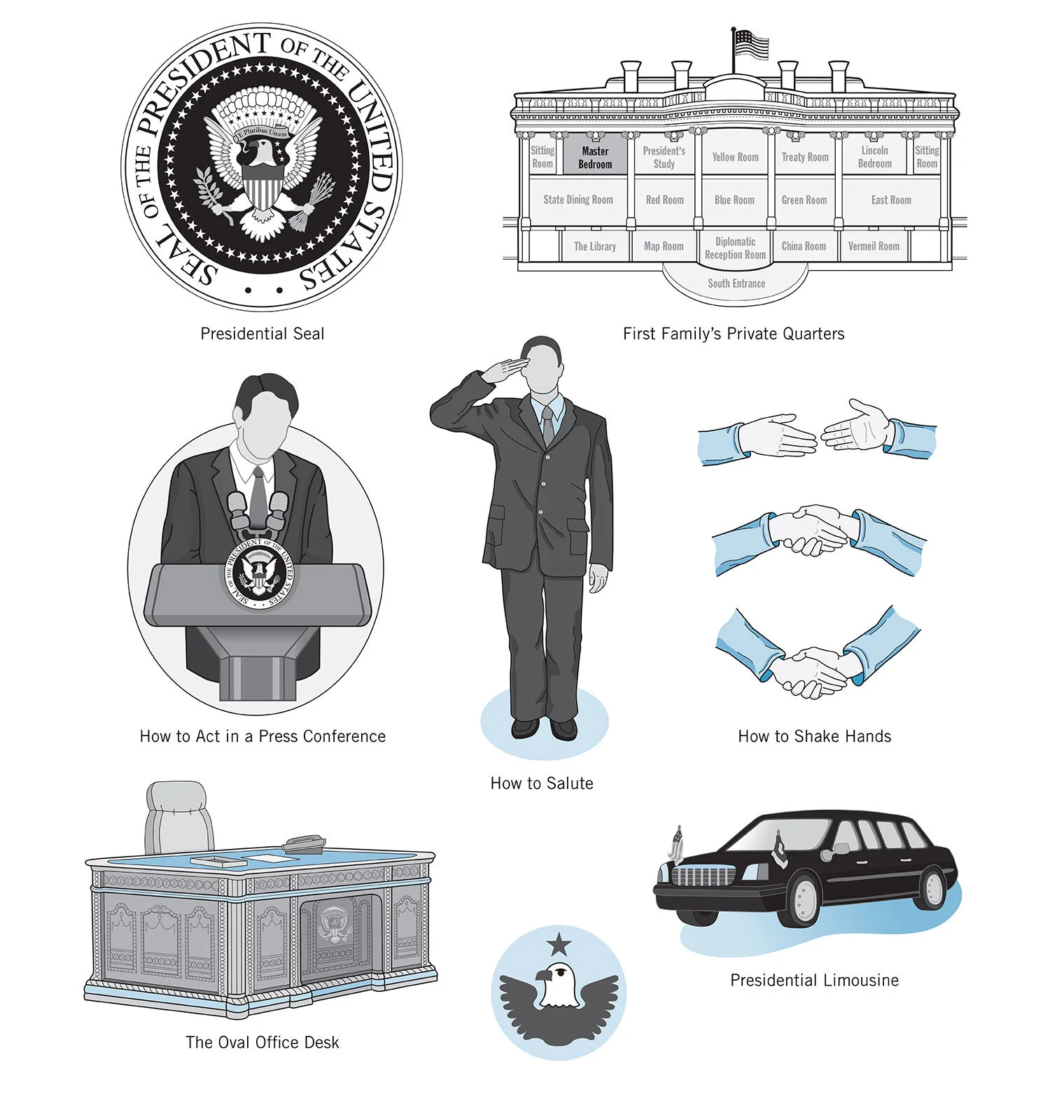   How to Be President,  book interior illustrations 