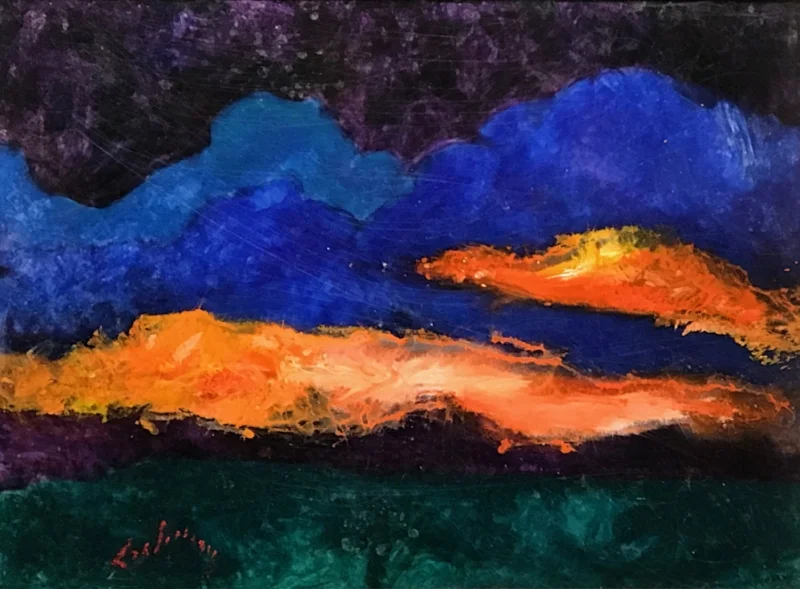 BURST Acrylic and Pastel, 24x30 Available