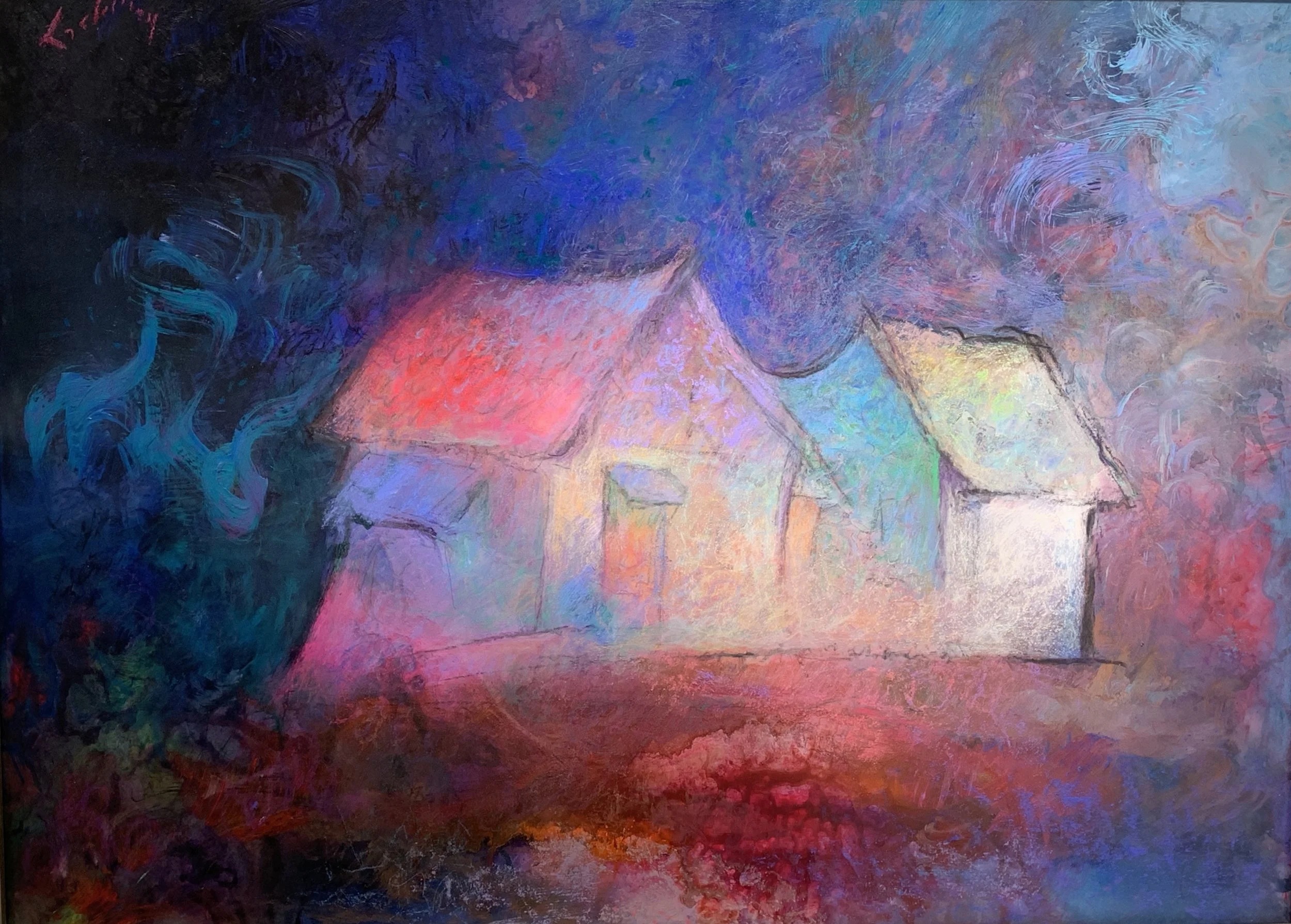 CUTTALOSSA FARM Acrylic and Pastel, 24 x 30 Available