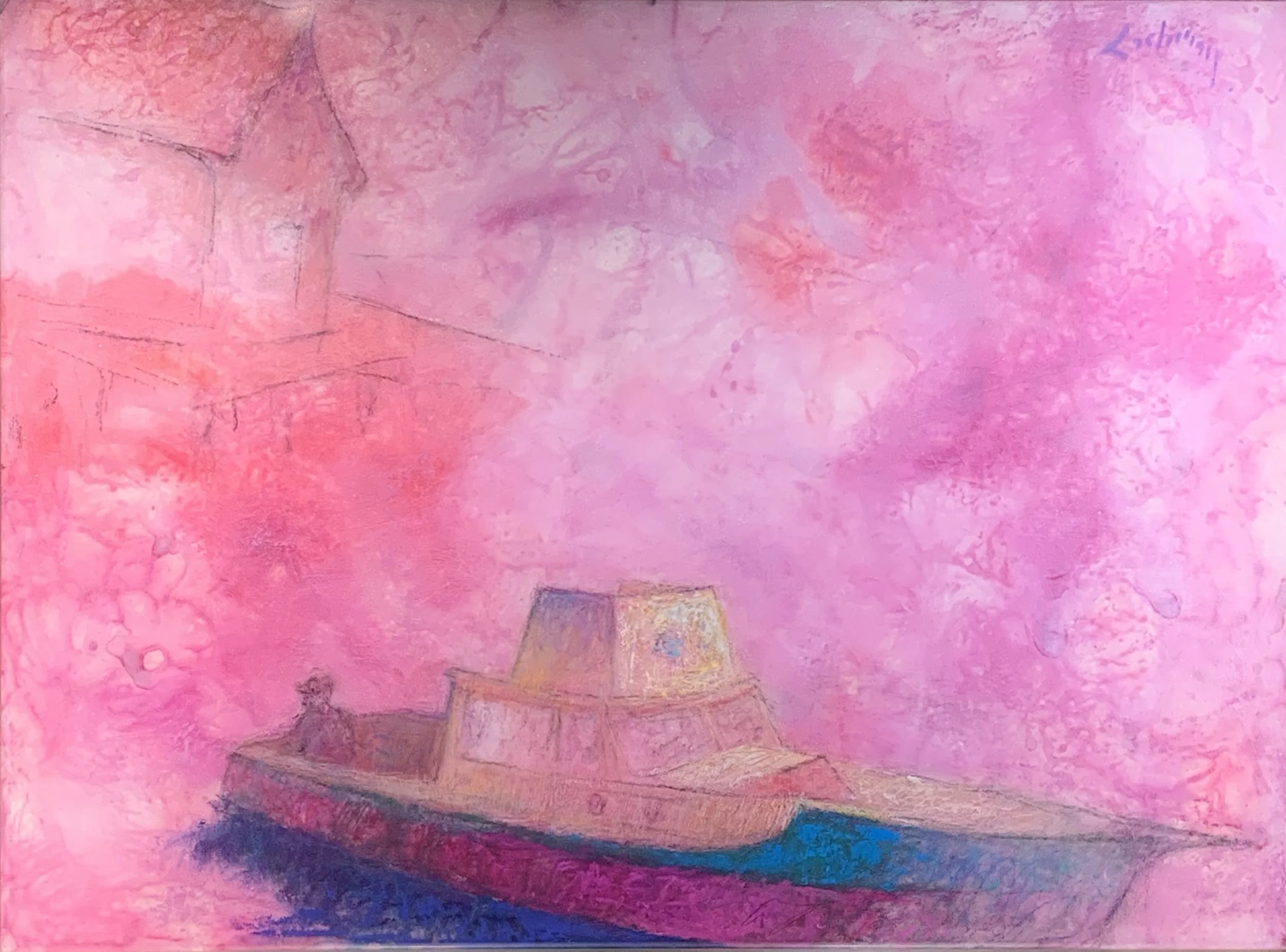 I SHUT HER EYES WITH KISSES FOUR Acrylic and Pastel, 24 x 30 Available