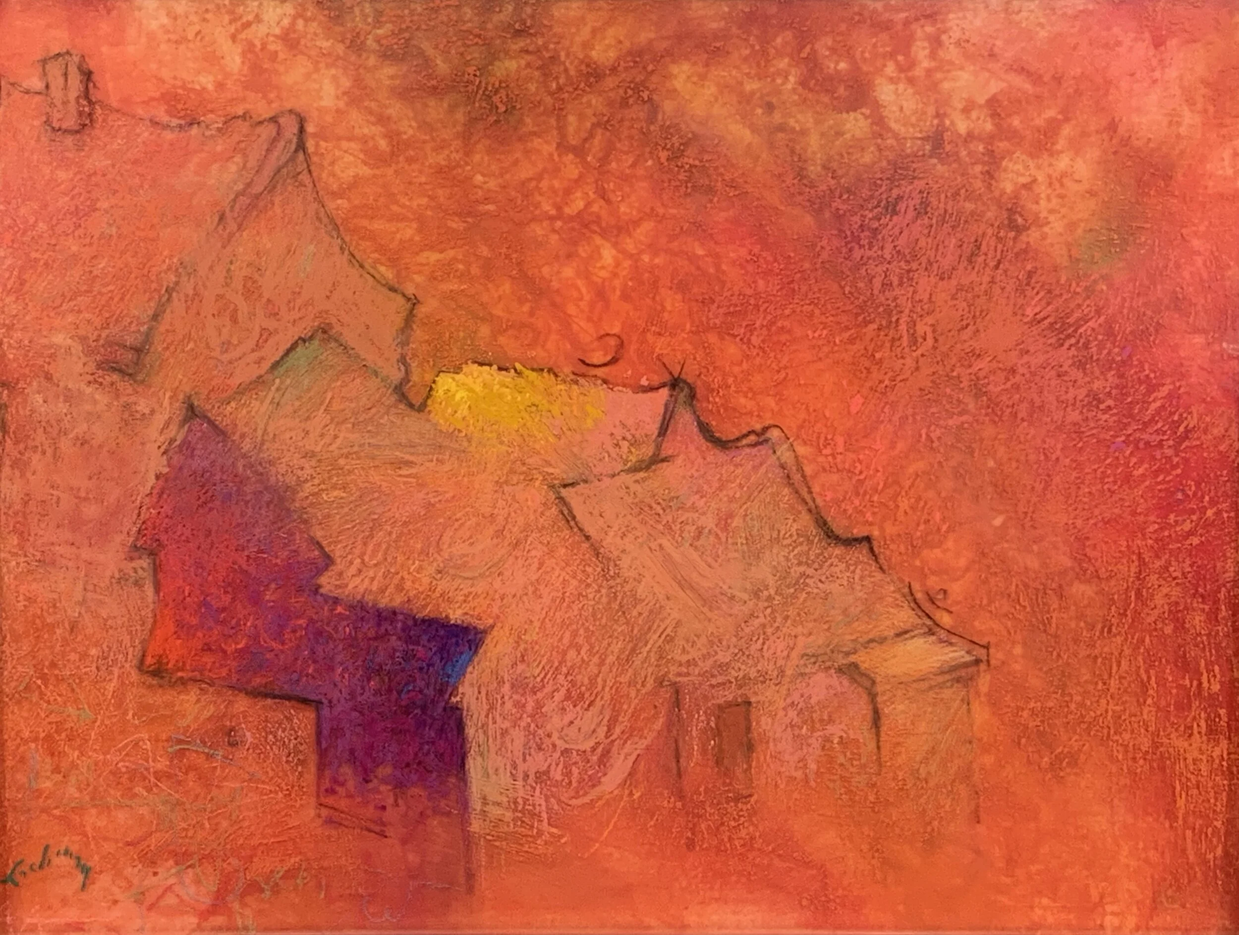   STOP HERE OR GENTLY PASS   Acrylic and Pastel, 24 x 30   Available    