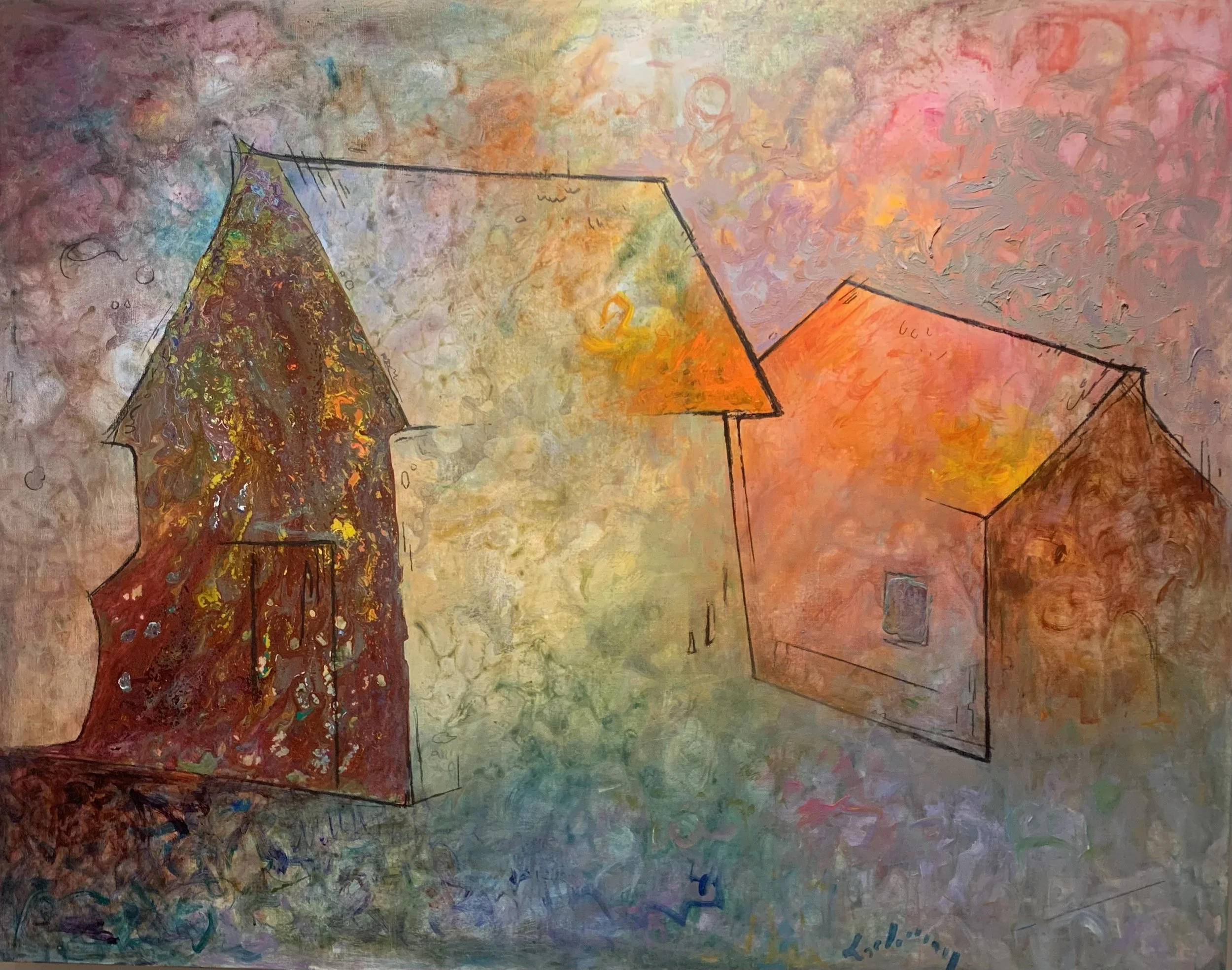   THE HAUNTING MAGIC OF AN AMERICAN BARN - XXX   Acrylic, 44 x 56   Available    