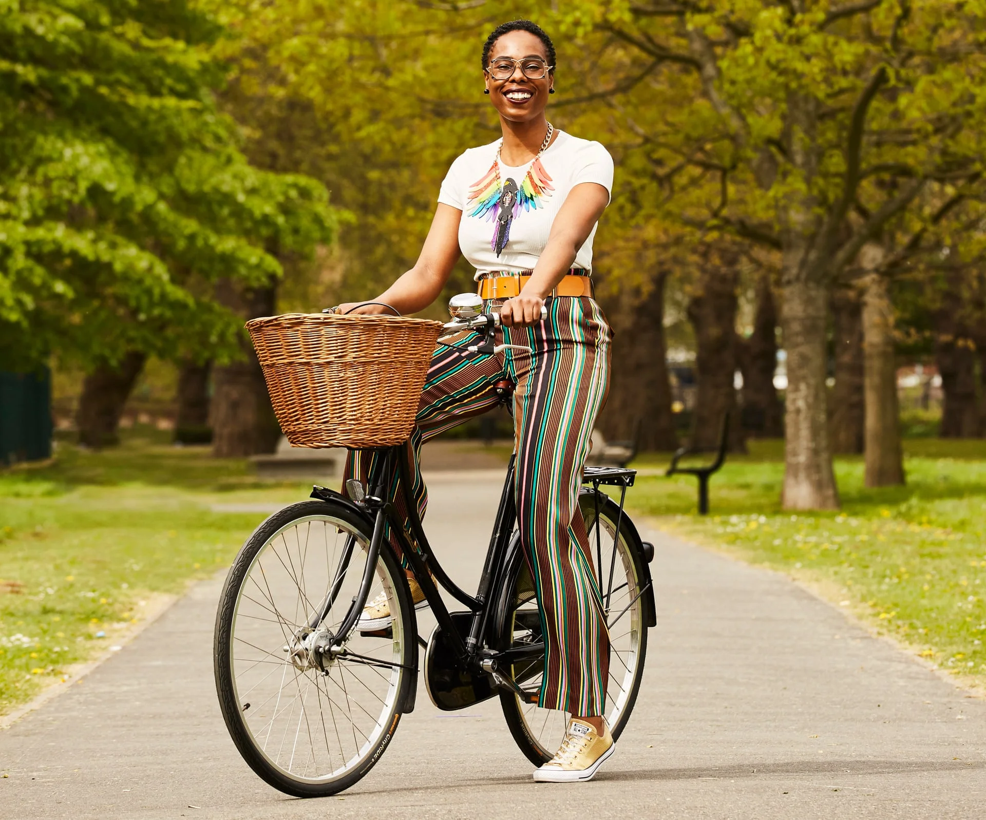 Jools Walker AKA Vélo City Girl. Photograph: Sarah Cresswell/The Observer (12.05.2019)
