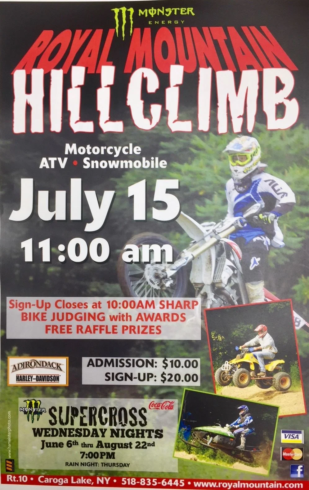 Ad poster for Royal Mountain's Annual Hillclimb event