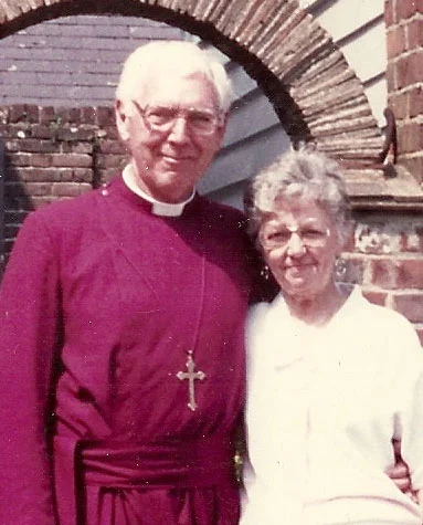 Bishop William Wolfrum and his wife at Canterbury, 1988
