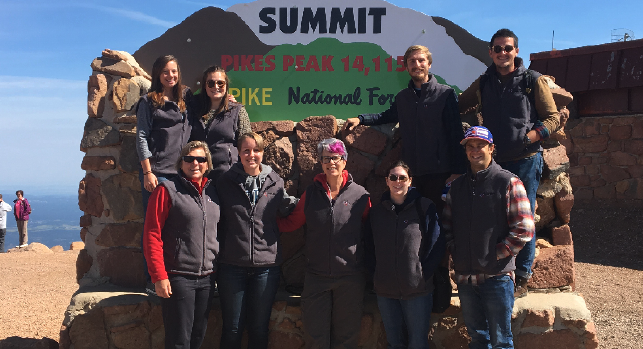 Colorado Episcopal Service Corps Members at the summit of Pikes Peak. Photo courtesy The Reverend Canon Rebecca Crummey