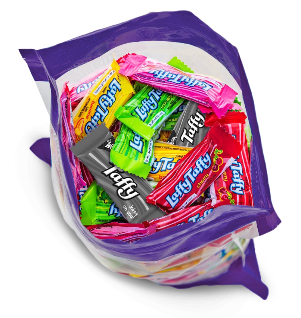 Over time, more and more gray “taffies” will be added. What’s their flavor? Sadness.