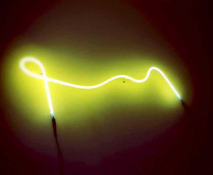  Untitled (Argon, Phosphor coated glass, GTO wire) 