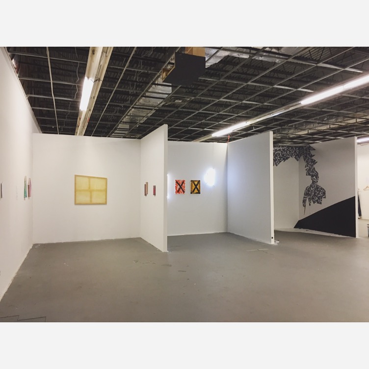 Parenthesis art space's booths at the exhibition. From L-R, Samantha Robinson, Myself, Luis Martin