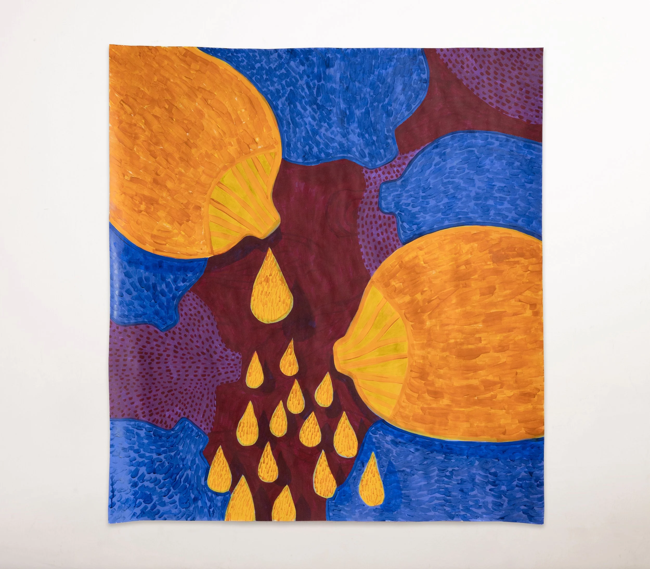  Untitled Study (acrylic and marker on paper) 51.5”H x 48”W, 2022 