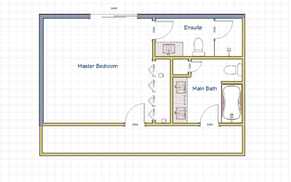 BEFORE: Upstairs floor plan