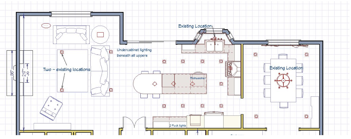 Main floor floor plan customized to the client’s needs