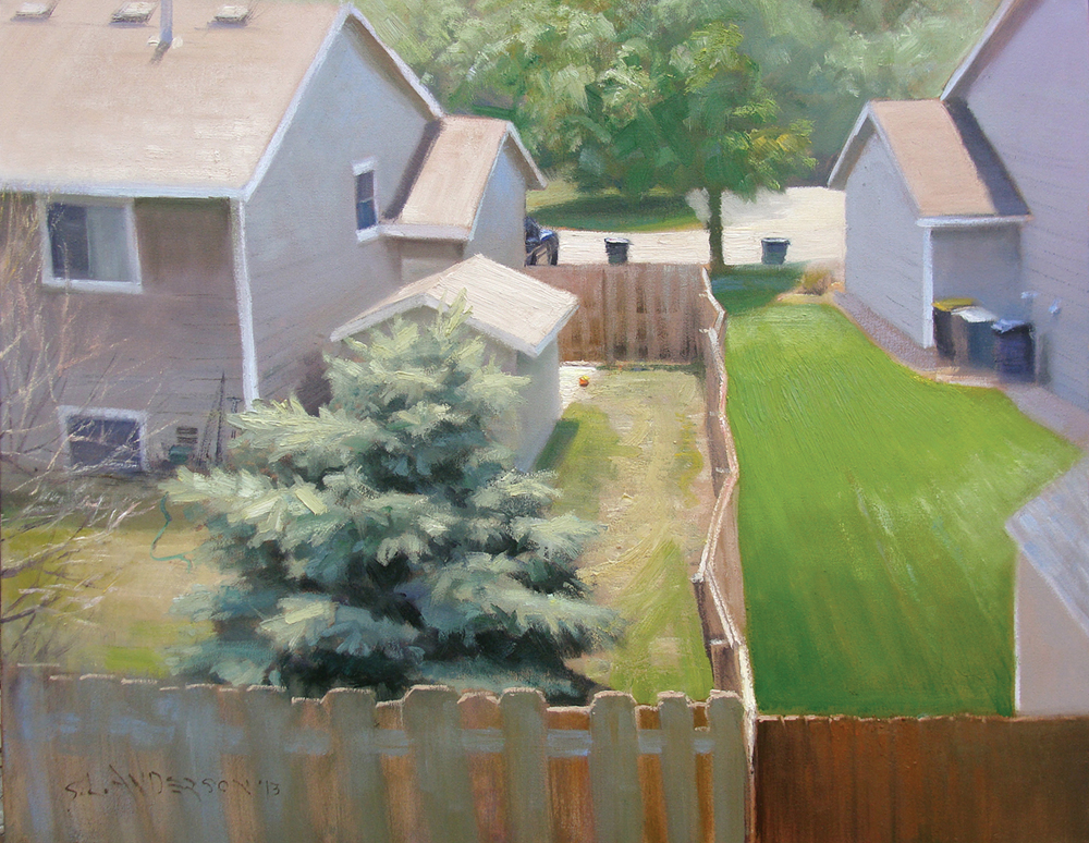   Backyards , 24 x 30 oil on canvas 2013 