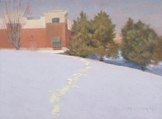   Footsteps , 12 x 16" oil on panel, 2013 
