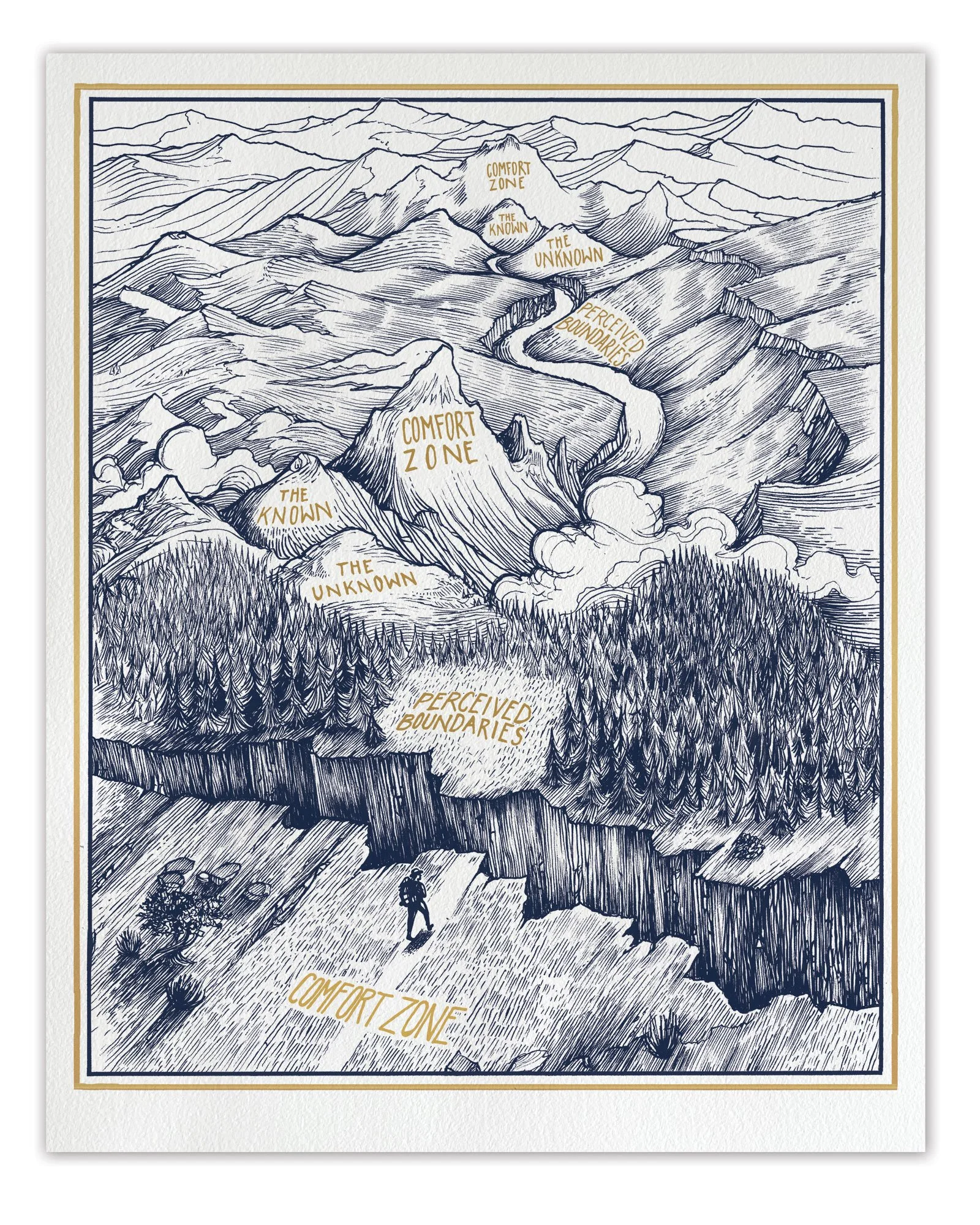 'Comfort Zone' Limited Edition Screen Print 16x20