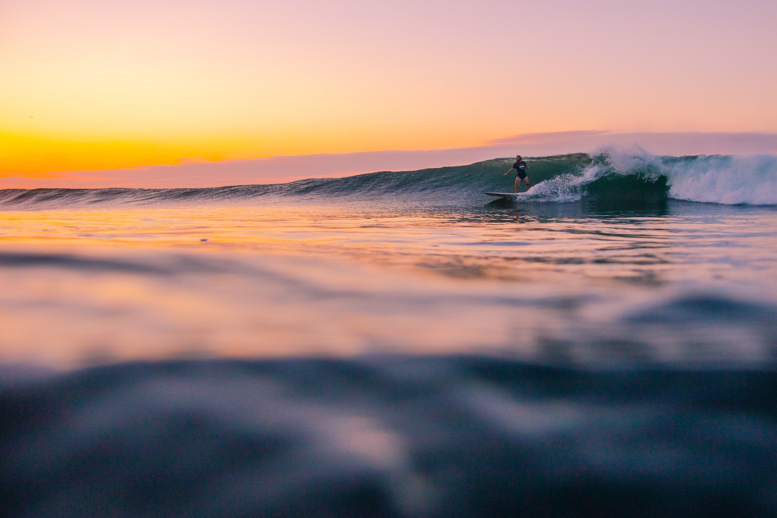 Surf El Paredon Waves Sunset