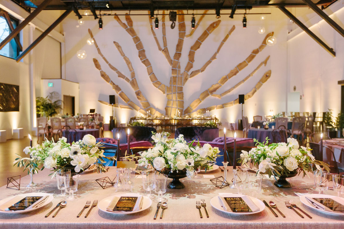plated dinner package for a wedding in the main floor venue