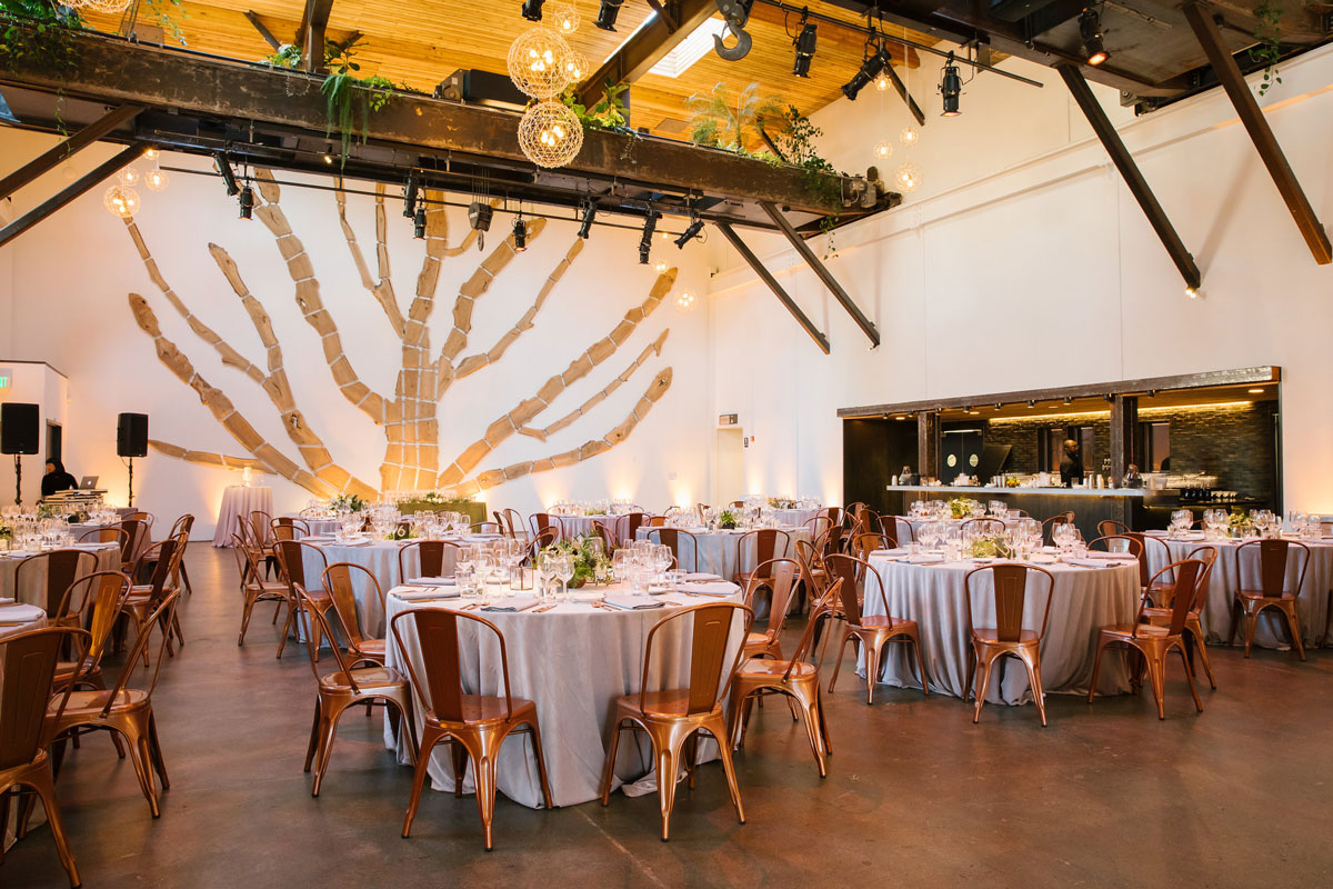 Main floor venue set up as a wedding venue