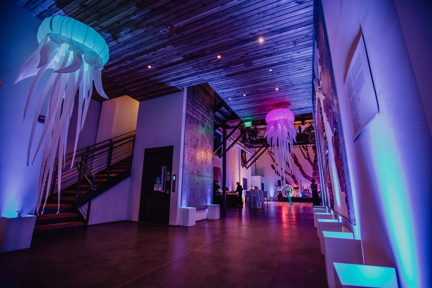 party lighting on the main floor venue