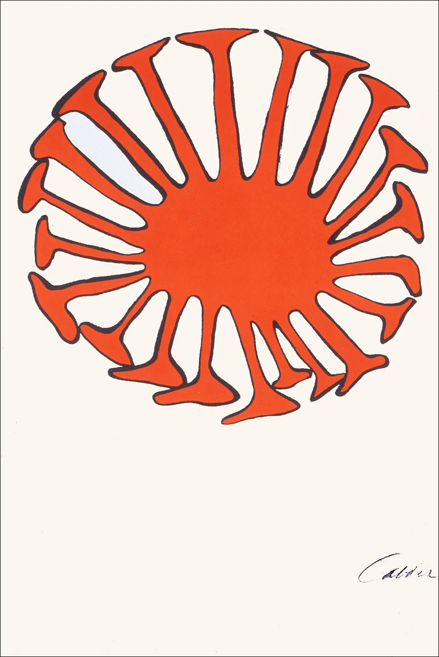 Polypode Rouge, Original Lithograph, 1969, 31.3 x 22.2 in. Signed and Numbered 100/100