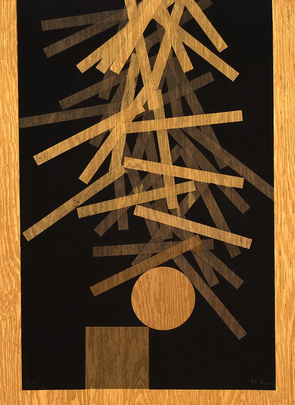 Carré disque et batons encadrés, Original Etching, 1977. 26 x 20 in., Signed and Numbered 62/75