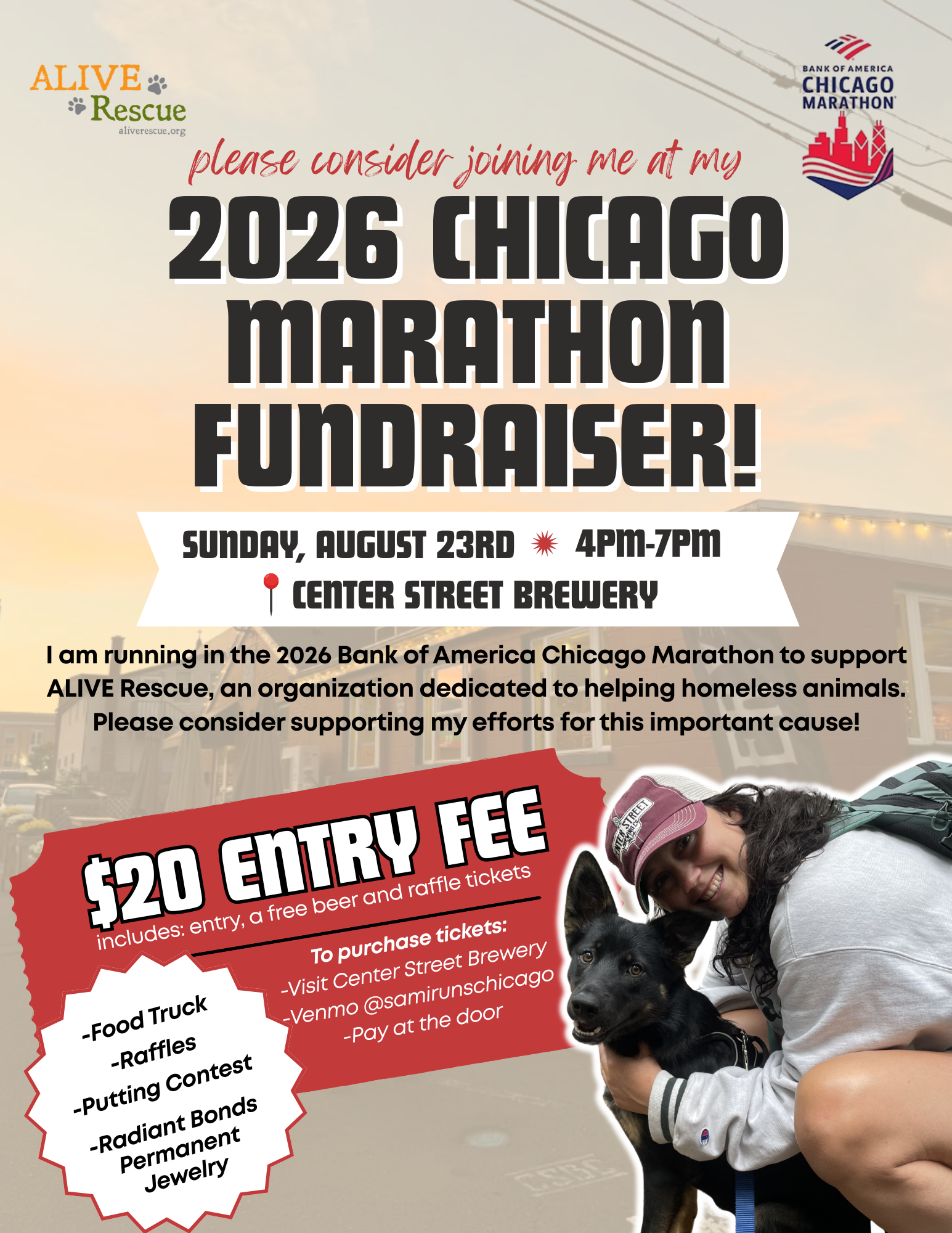 Sami's Chicago Marathon Fundraiser