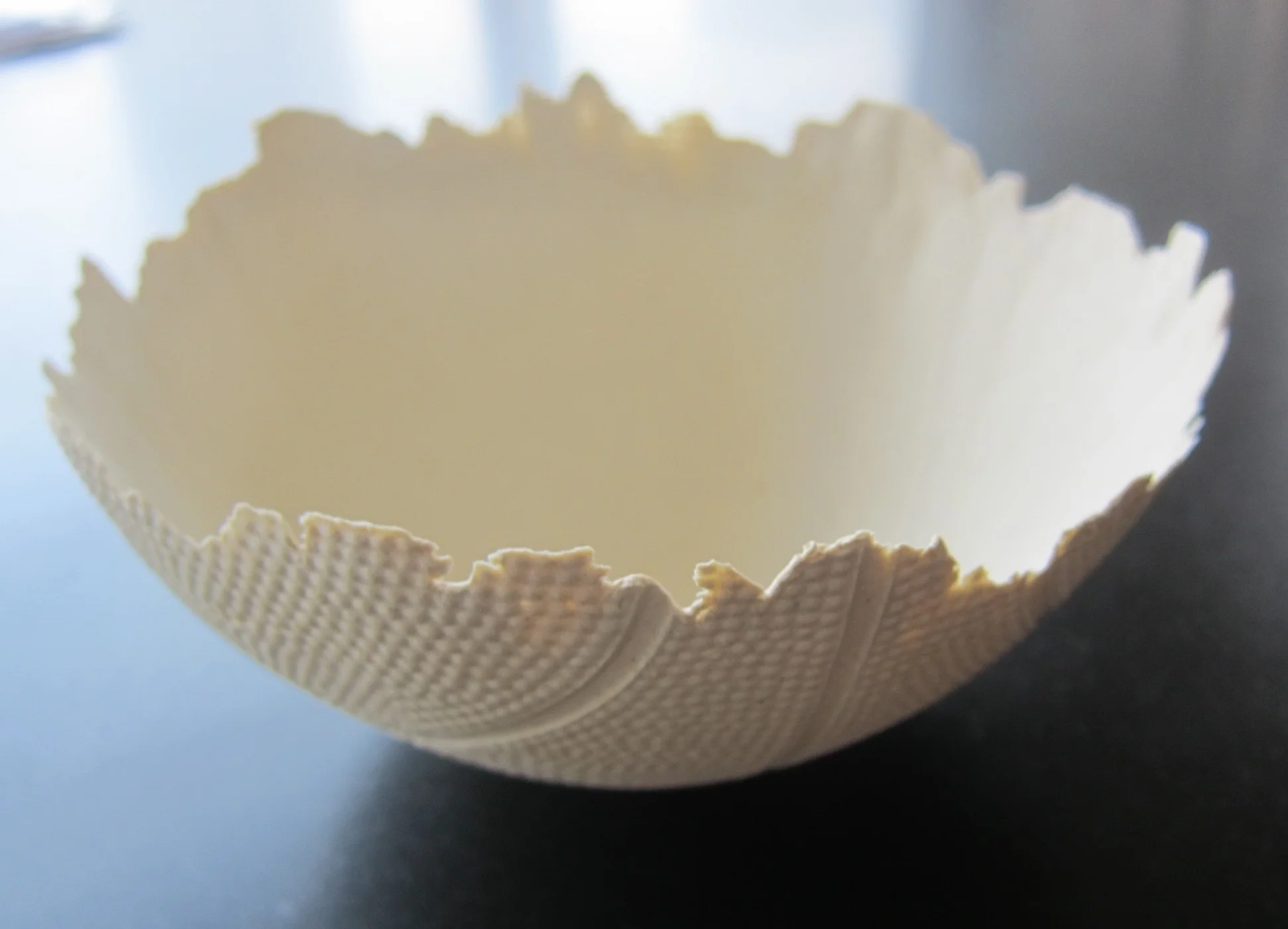 2013, 7" diameter slip-cast porcelain