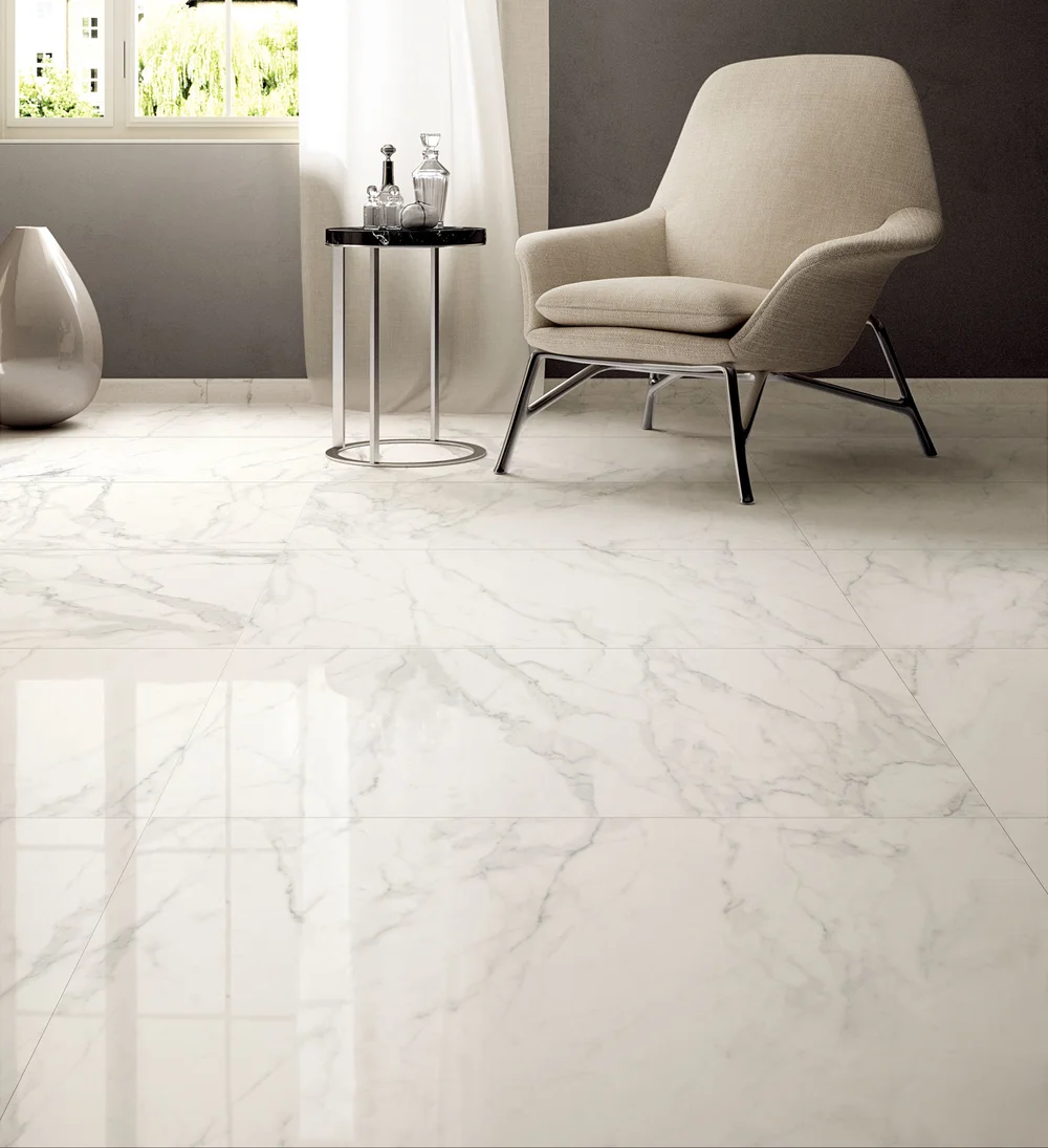 Carrara Porcelain Tile Living Room Decora Series By Lavish Ceramics