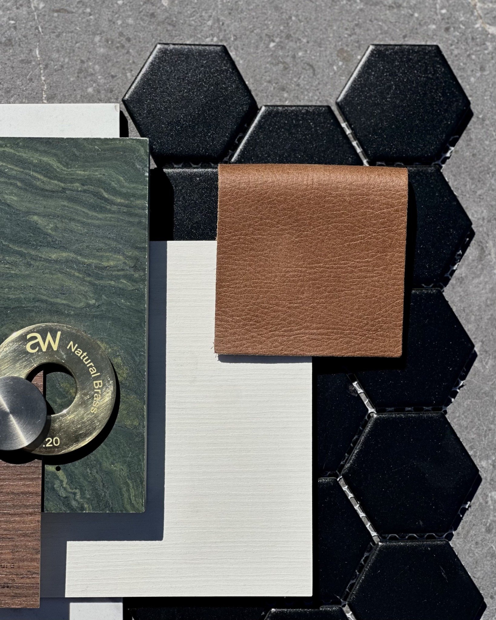 Enhance your bathroom with texture and style! 
We love to use mood boards to showcase different design styles with Italia Ceramics tiles. 
Featuring our Black Hex Mosaic tile and Bellisimo marble look tile.

#italiaceramics #flatlay #tiles