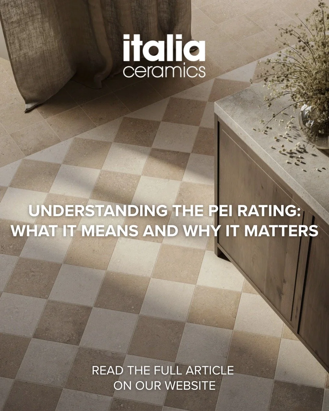 𝗪𝗵𝗮𝘁 𝗶𝘀 𝘁𝗵𝗲 𝗣𝗘𝗜 𝗿𝗮𝘁𝗶𝗻𝗴 𝗮𝗻𝗱 𝘄𝗵𝘆 𝗱𝗼𝗲𝘀 𝗶𝘁 𝗺𝗮𝘁𝘁𝗲𝗿?

When choosing tiles, understanding the PEI rating helps ensure your selection suits the right level of foot traffic. From low-traffic areas to high-traffic commercial