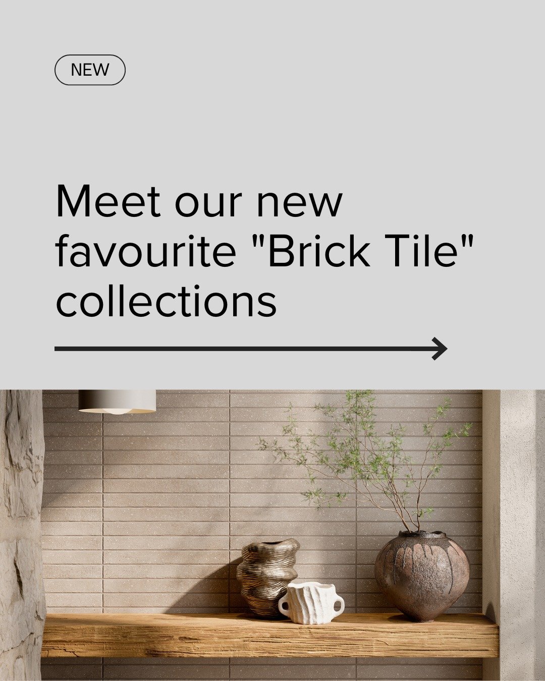 𝗝𝘂𝘀𝘁 𝗔𝗿𝗿𝗶𝘃𝗲𝗱 𝗳𝗿𝗼𝗺 𝗜𝘁𝗮𝗹𝘆 &ndash; 𝗕𝗿𝗶𝗰𝗸 𝗦𝘁𝘆𝗹𝗲! 
Brick textures reimagined in a modern porcelain tile

Bring the warmth and texture of handmade brick to every living space, with the 𝗱𝘂𝗿𝗮𝗯𝗶𝗹𝗶𝘁𝘆, 𝗲𝗮𝘀𝘆 𝗰𝗹𝗲𝗮𝗻