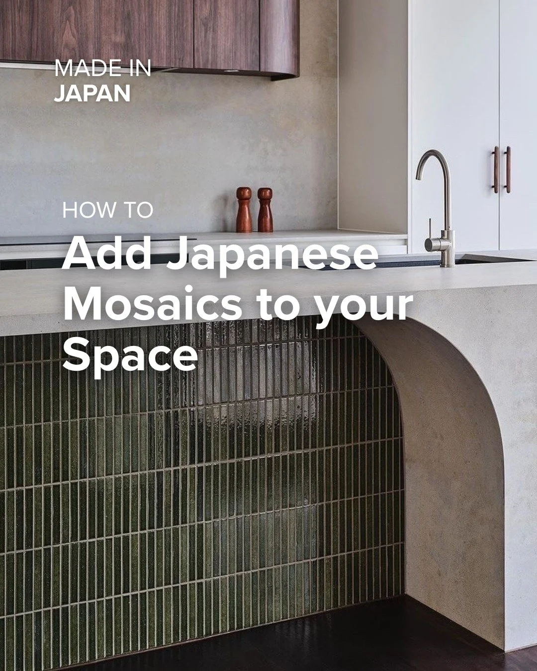 𝗟𝗼𝗼𝗸𝗶𝗻𝗴 𝘁𝗼 𝗮𝗱𝗱 𝗮 𝘁𝗼𝘂𝗰𝗵 𝗼𝗳 𝗝𝗮𝗽𝗮𝗻𝗲𝘀𝗲 𝘀𝘁𝘆𝗹𝗲 𝘁𝗼 𝘆𝗼𝘂𝗿 𝘀𝗽𝗮𝗰𝗲?

Swipe to see projects featuring Italia Ceramics ZTILES Japanese Mosaics in different areas of the home.

𝗜𝗺𝗮𝗴𝗲 1 &ndash; 𝗧𝗶𝗹𝗲𝗱 𝗞𝗶𝘁𝗰𝗵𝗲