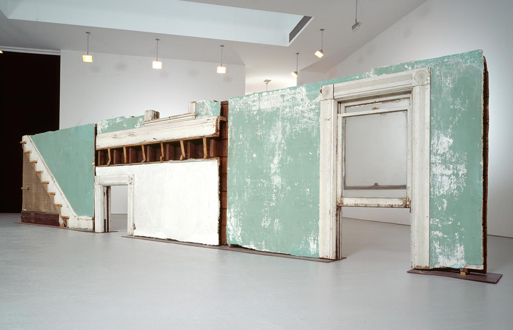 Gordon Matta-Clark, "Bingo" (1974) "unbuilding" of a house; recontextualization of an interior