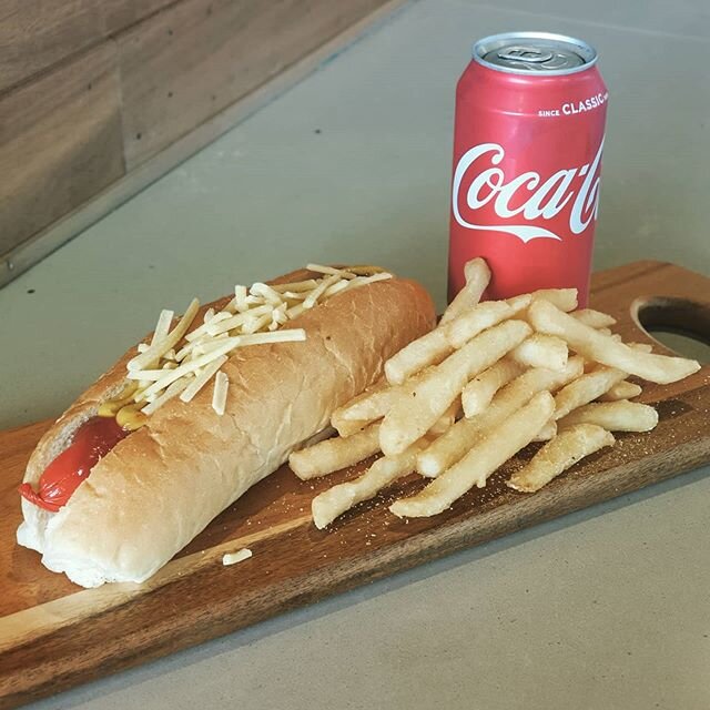 Tuesday's special!! Hotdogs with chips and a can for $6 🌭🌭 Why not add bacon and onion for a extra $1🤷&zwj;♀️🤷&zwj;♀️ See you tomorrow