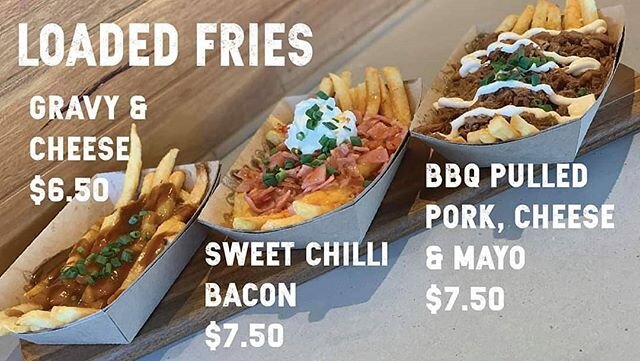 LOADED FRIES ARE BACK THIS TUESDAY!!! Starting 10am, order on bopple, drive thru, call 69421195 or come in store and see our friendly staff.. see you tomorrow 🤘🤘