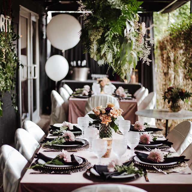 Celebrating at a restaurant and you want it to be an extra special experience? 
No problem at all, we thrive on extra special! 🖤 
Let US bring the extra touches like placemats, chargers, upgraded linens,  flowers and personal touches. It&rsquo;ll ma
