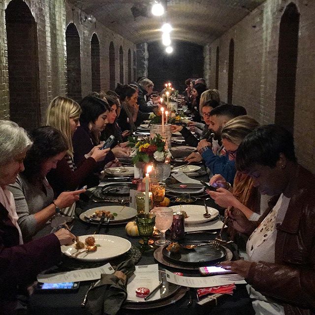Little throwback to the incredible @yelpindy Underground Friendsgiving in the @indycm Catacombs, what a setting 😍 amazing food, drinks and desserts by @hedgerowbistros @hendricksginco and @gallerypastryshop  Wherever and however you give thanks.... 